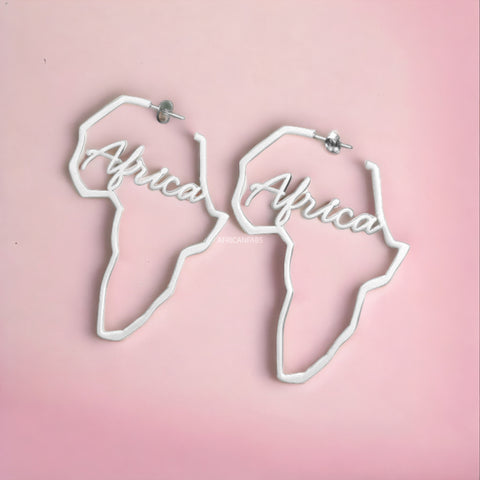 African continent Earrings – Silver