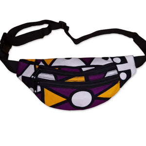 African Print Fanny Pack - Purple samakaka - Ankara Waist Bag / Bum bag / Festival Bag with Adjustable strap