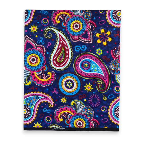 Fat Quarter African Wax Print Fabric - Blue Pink FTQ 8737 - Quilting & Patchwork (45 x 57 cm / 18 x 22 inch)