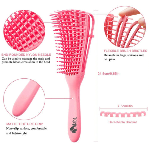 Afabs® Detangler brush | Detangling brush | Comb for curls | Afro hair brush | Pink