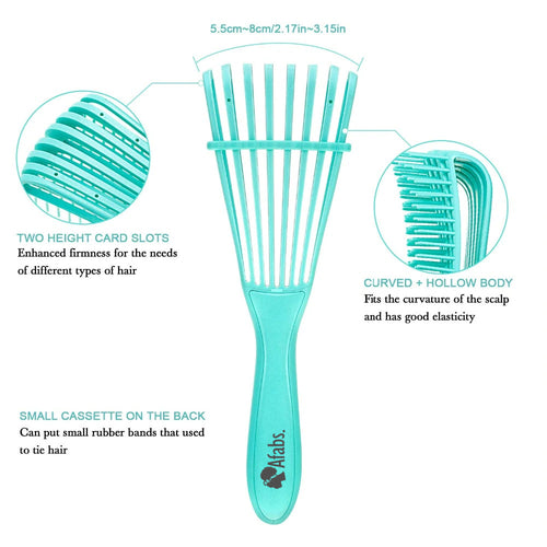 Afabs® Detangler brush | Detangling brush | Comb for curls | Afro hair brush | Green