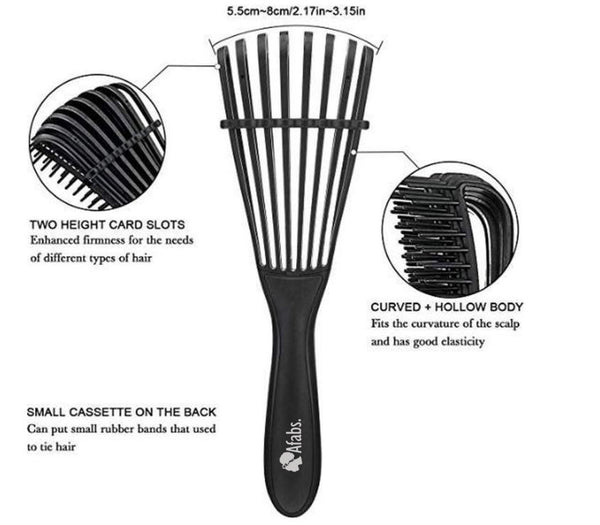 Afabs® Detangler brush | Detangling brush | Comb for curls | Afro hair brush | Pastel Yellow