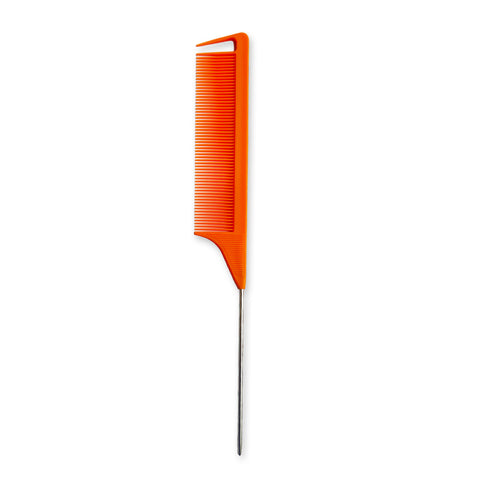 Professional Pin Tail Parting comb - Braids Rat Tail Hair Comb - Orange