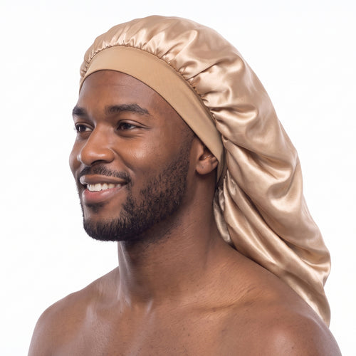 Satin bonnet for Dreadlocks / Braids / Rasta - Khaki Dreadsock / Satin night cap / Hair bonnet