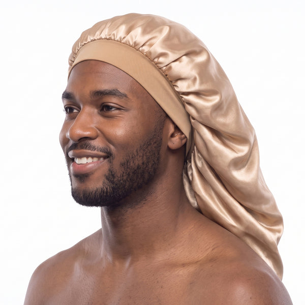 Satin bonnet for Dreadlocks / Braids / Rasta - Khaki Dreadsock / Satin night cap / Hair bonnet
