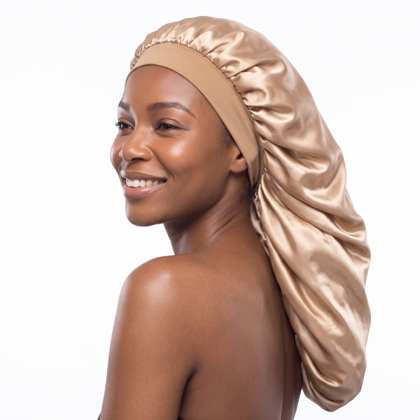 Satin bonnet for Dreadlocks / Braids / Rasta - Khaki Dreadsock / Satin night cap / Hair bonnet