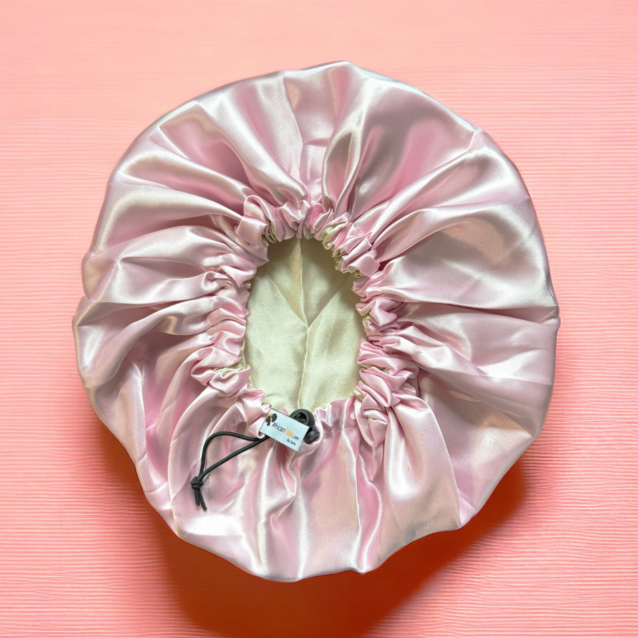 Pink Satin Hair Bonnet ( Adjustable & Reversable Satin Night 