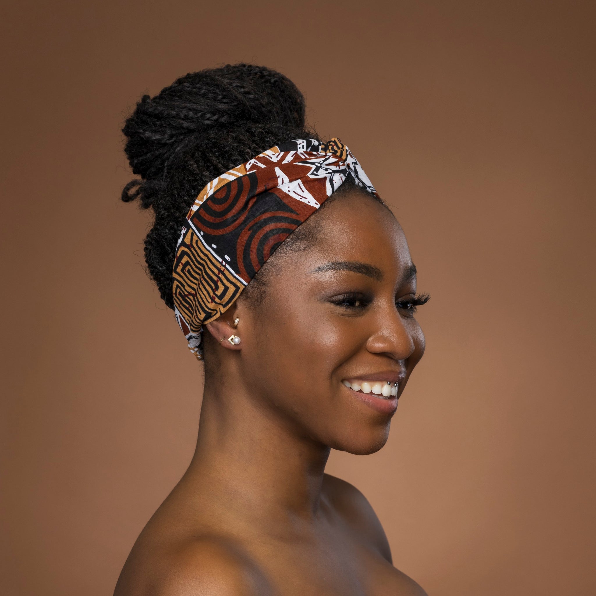 African print Headband - Adults - Hair Accessories - Brown Bogolan