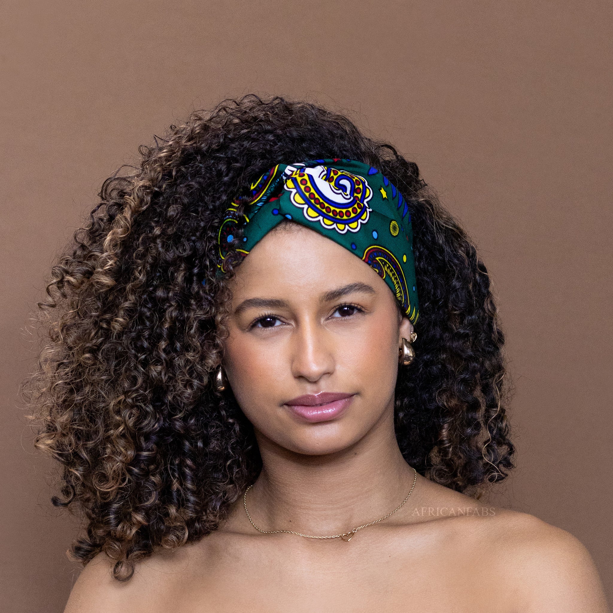African print Headband Adults Hair Accessories Green