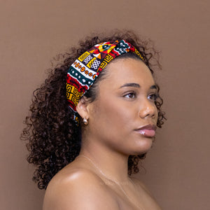 African print Headband - Adults - Hair Accessories - Kente Mud yellow / orange