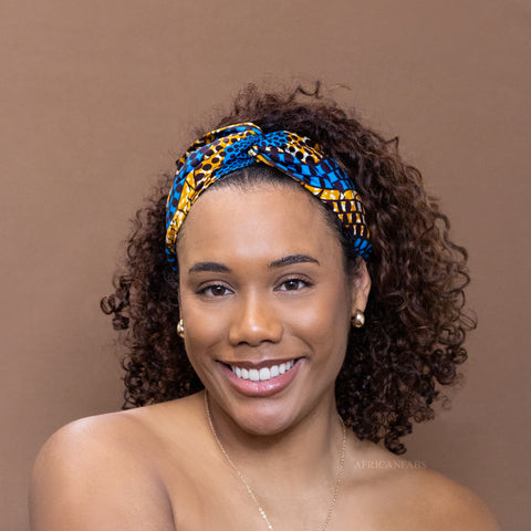 African print Headband - Adults - Hair Accessories - Blue dotted patterns
