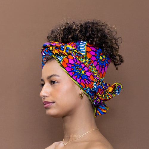 African Multicolor disks headwrap
