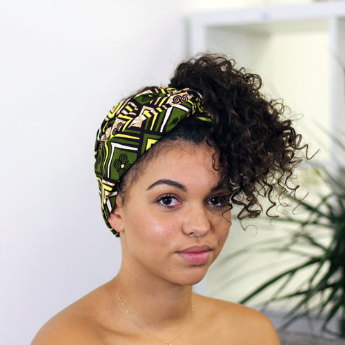 African headwrap - Green / yellow