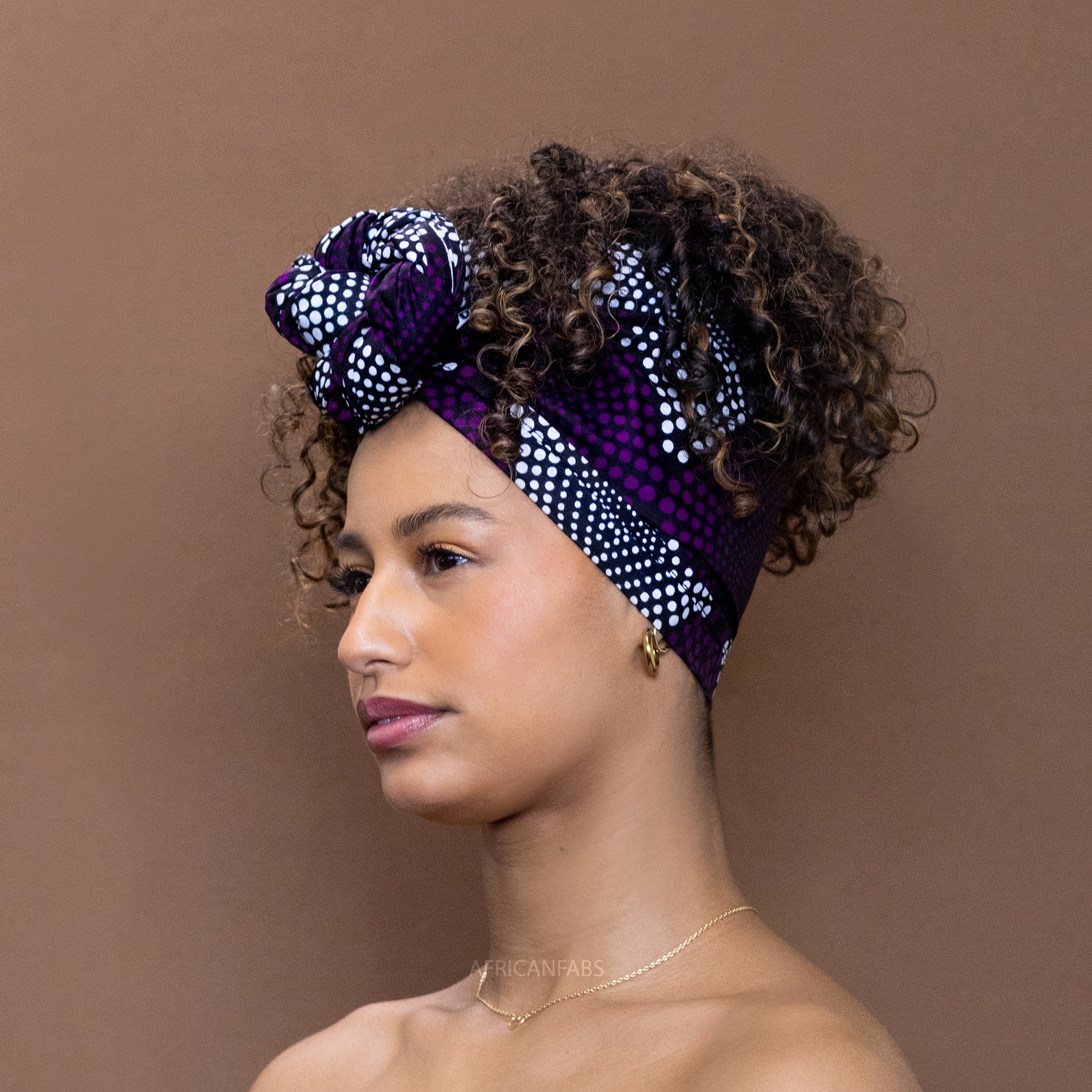 African Purple diamonds headwrap