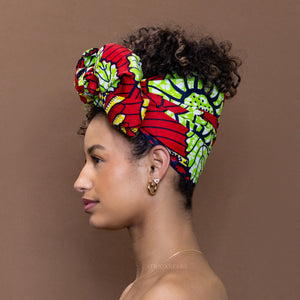 African Red flower - headwrap