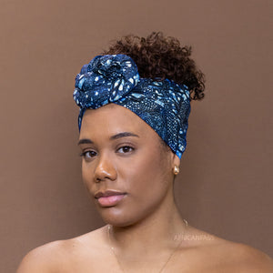 African Blue branches - headwrap