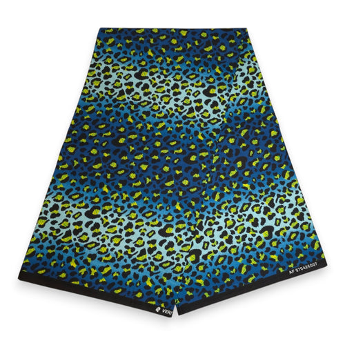 African headwrap - Blue Leopard Spots