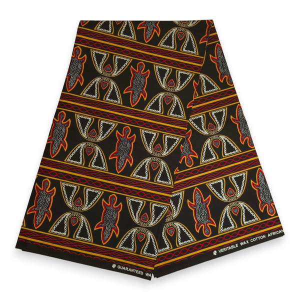 African headwrap - Black Red Toghu Cameroon