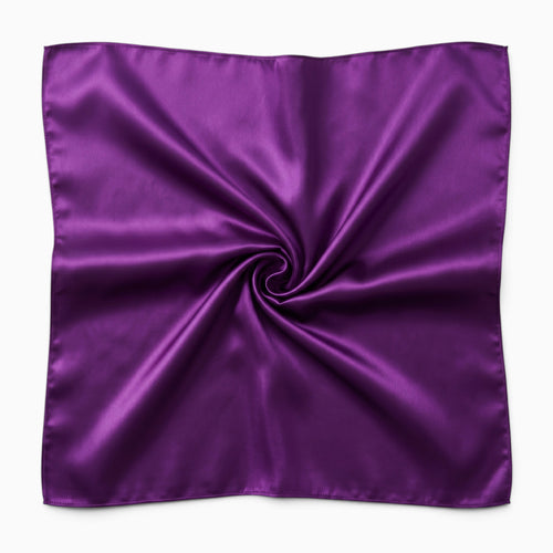 Purple Satin Square Scarf / Bandana / Headwrap 90 x 90 cm