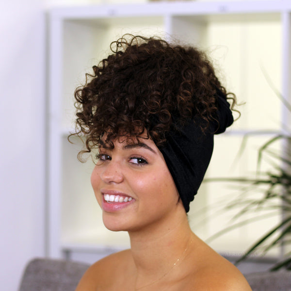 Velvet headwrap / velvet turban - Black