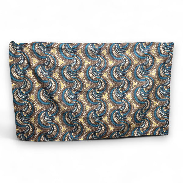 Sarong / pareo - Cotton Beachwear wrap skirt / baby carrier wrap - Beige Blue Feather