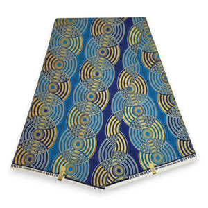 African print fabric - Orange & Olive African Prism - 100% cotton