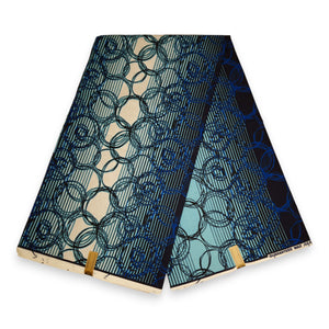 African Wax print fabric - Blue Royal
