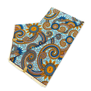 African Wax print fabric - Blue royal