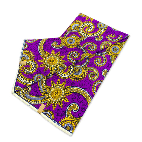 African Wax print fabric - Purple Royal