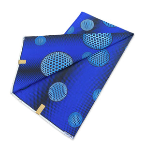 African Wax print fabric - Blue Planets