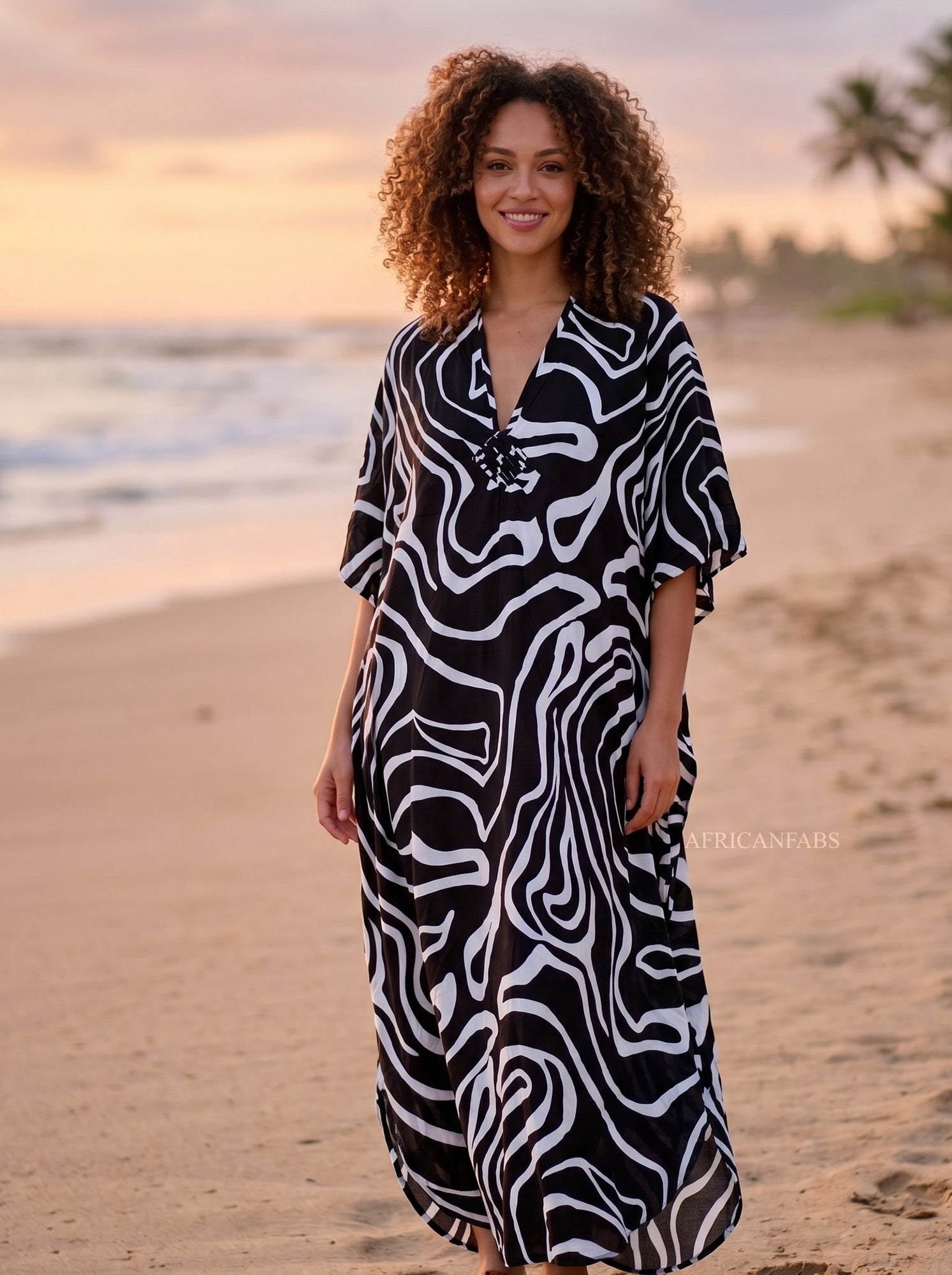 tribal boho dress Boho rayon kaftan dress