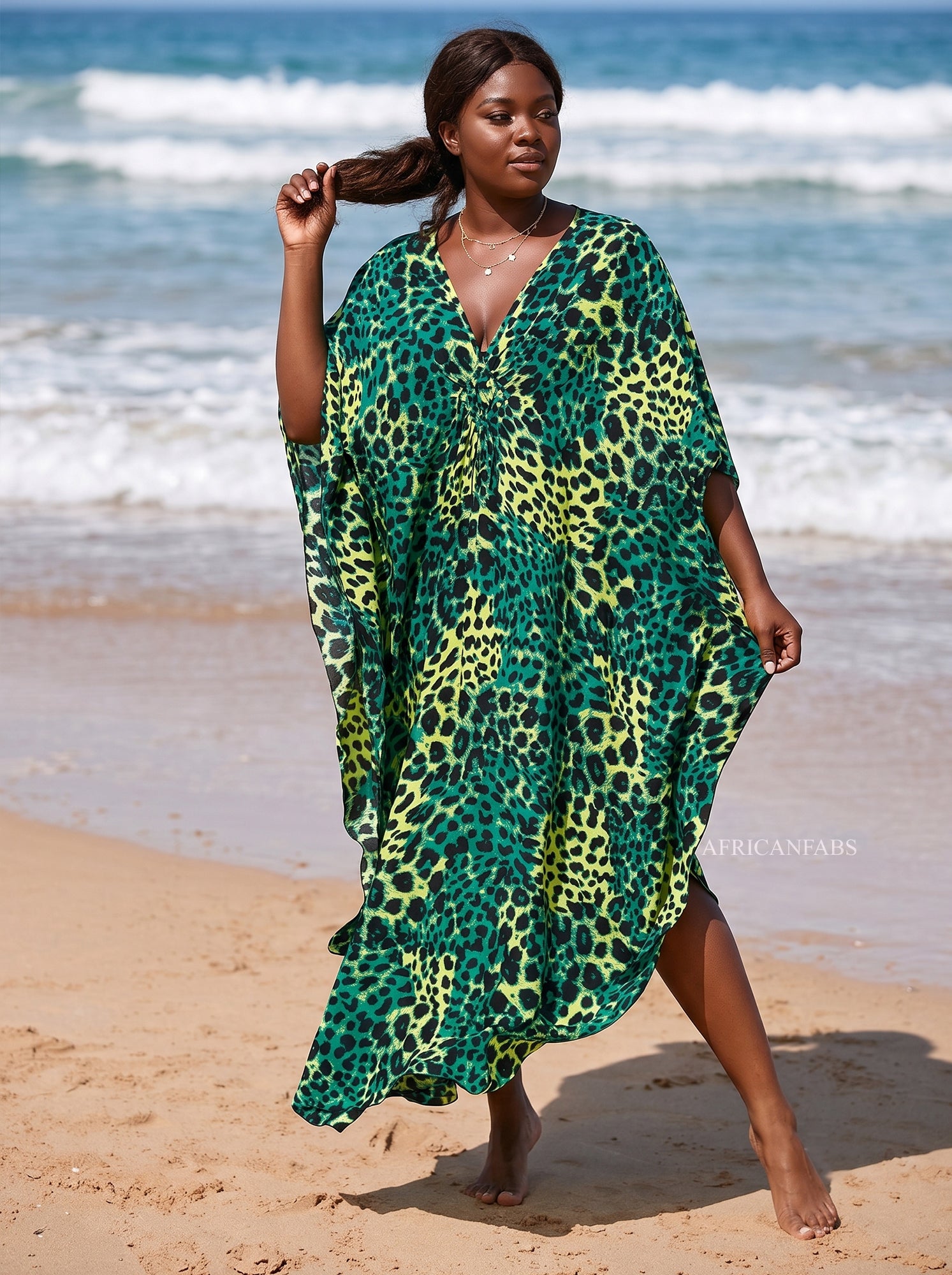 Boho rayon kaftan dress