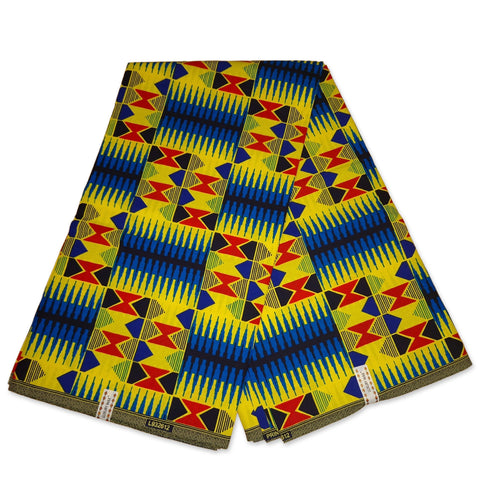 Kente Cloth Abstract Pattern West African Fabric #558