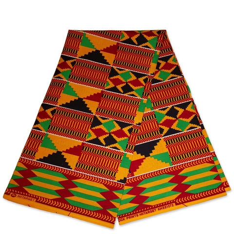 African kente print fabric / Ghana wax cloth KT-3091 - 100% Cotton