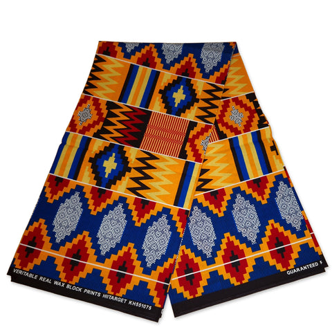 African kente print fabric / Ghana wax cloth KT-3114 - 100% Cotton