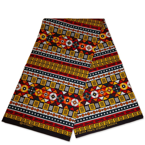 African kente print fabric / Ghana wax cloth KT-3116 - 100% Cotton
