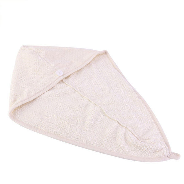 Microfiber Hair Towel - Head Towel for Straight and Curly Hair - Off-white