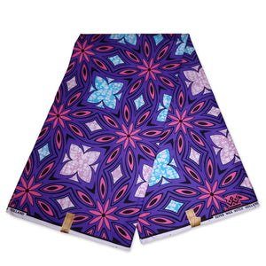 African fabric Super Wax - Purple splash