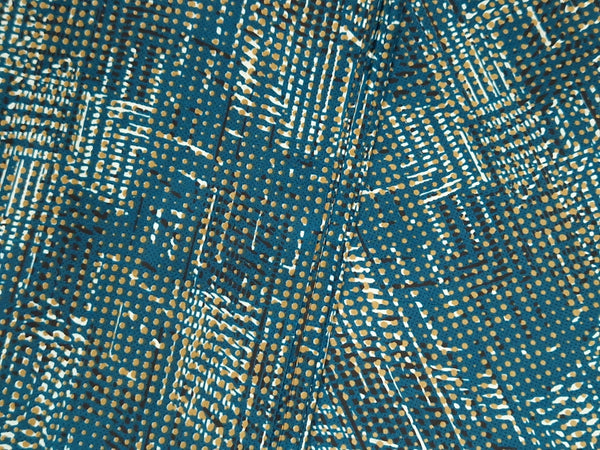 African print fabric - Turquoise Texture - Polycotton