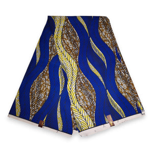 African print fabric - Blue Rope - Polycotton