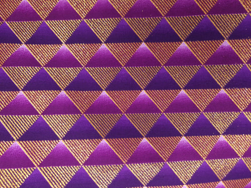 African print fabric - Exclusive Embellished Glitter effects 100% cotton - PO-5002 Gold Purple