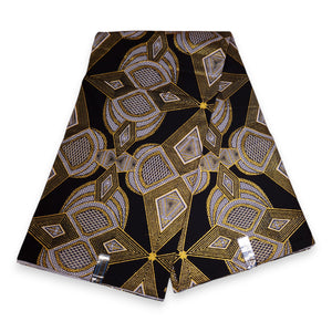 African print fabric - Line Effects - Polycotton