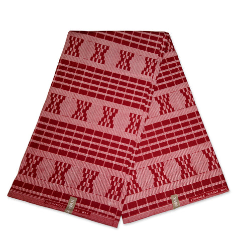 African print fabric - Red - Polycotton