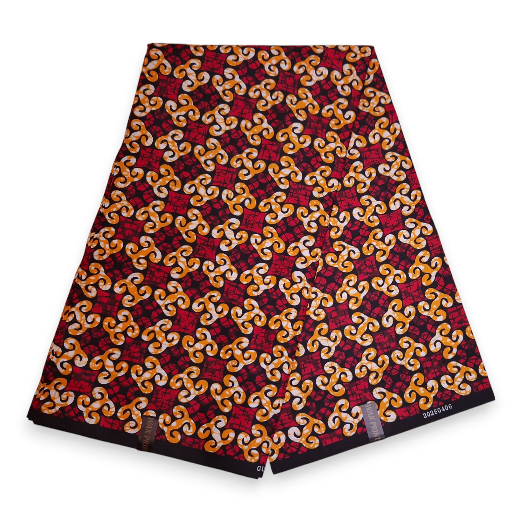 African print fabric - Red PO-5062 - Polycotton