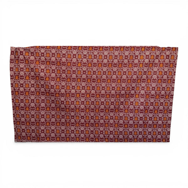 Sarong / pareo - Cotton Beachwear wrap skirt / baby carrier wrap - Burgundy Orange Bogolan Icons