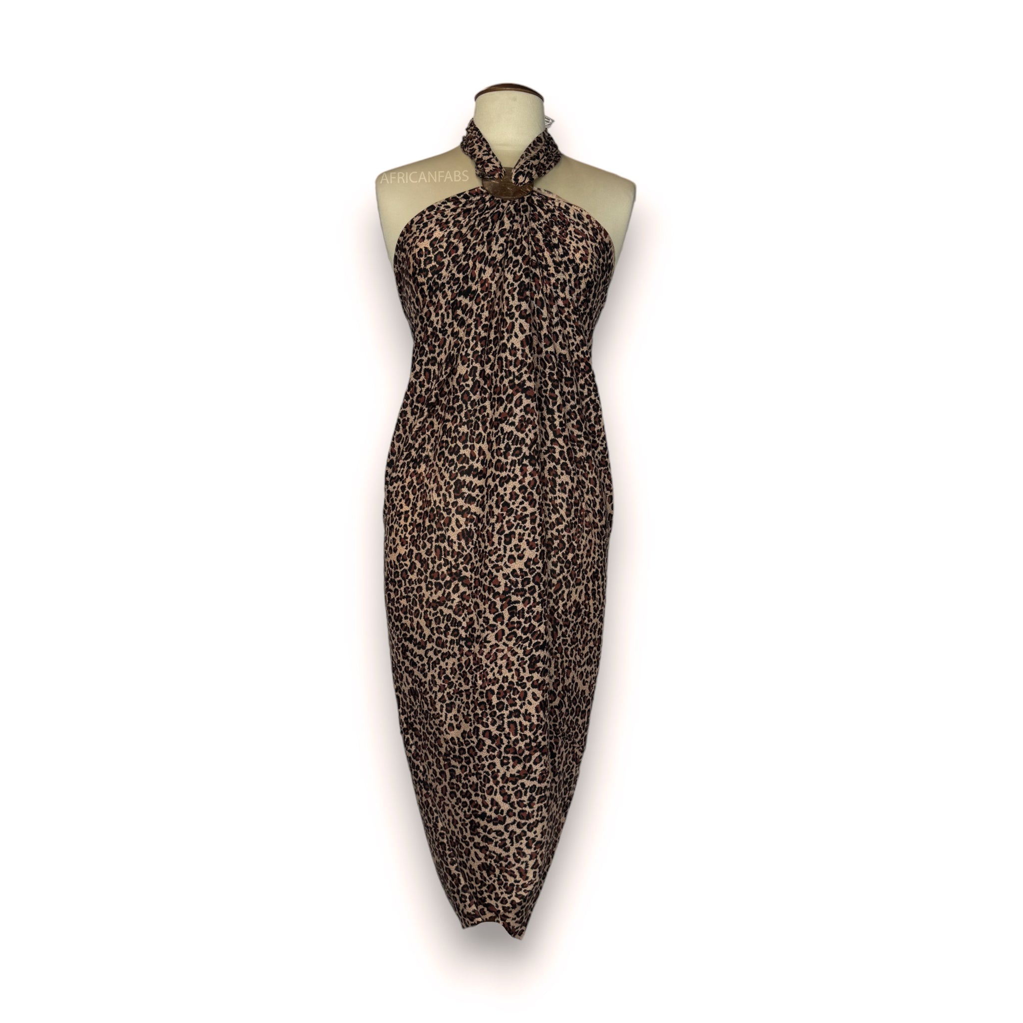Sarong / pareo - Beachwear wrap skirt - Leopard