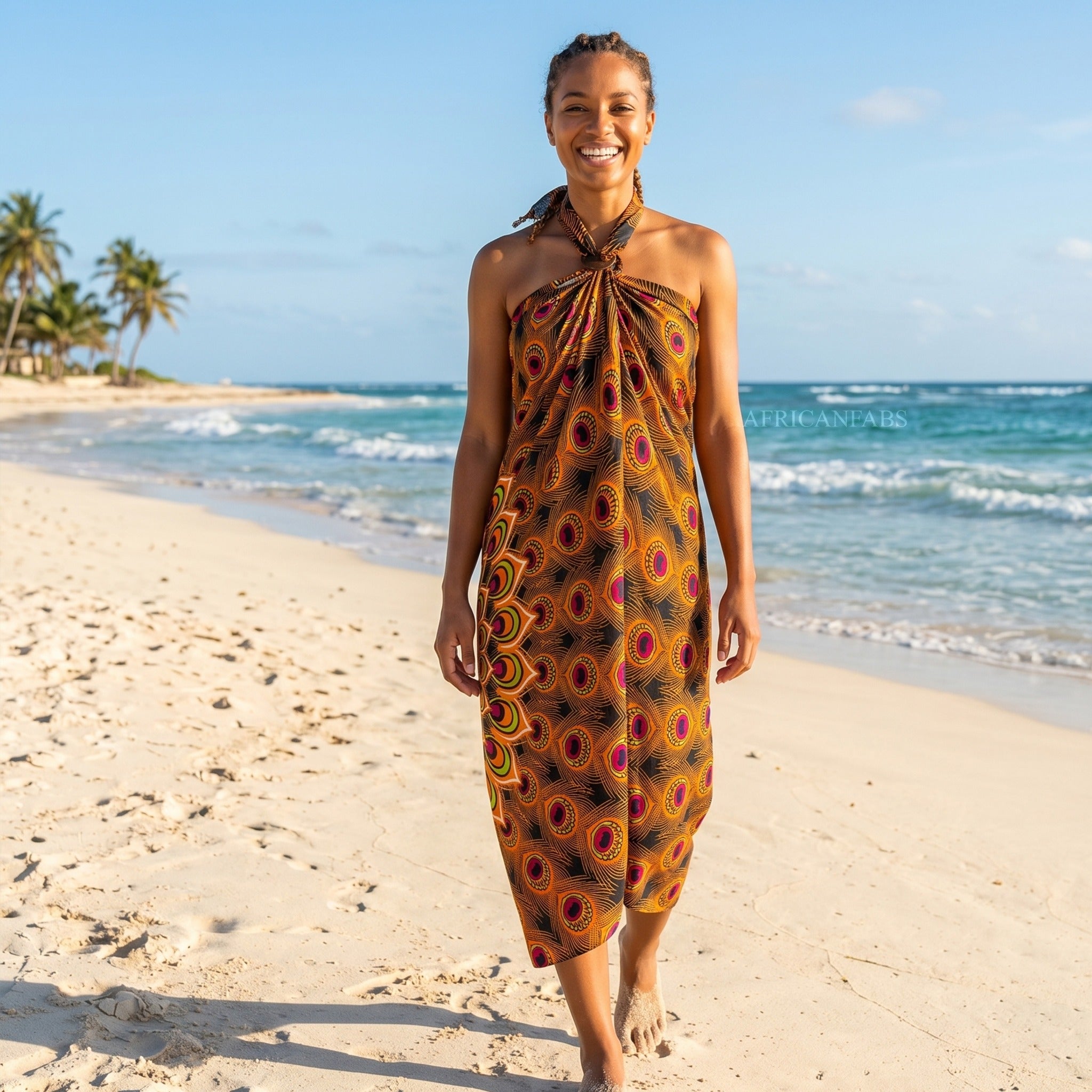 beach wrap dress sarong Sarong / pareo - Beachwear wrap skirt