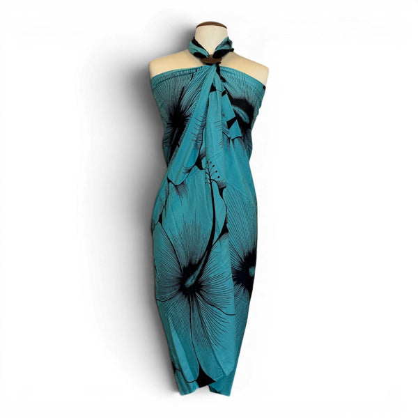 hawaiian wrap dress Sarong / pareo - Beachwear wrap skirt