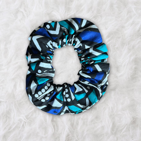 African print Scrunchie - Hair Accessories - Blue