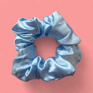 Deluxe Scrunchie Satin - Hair Accessories - Sky blue